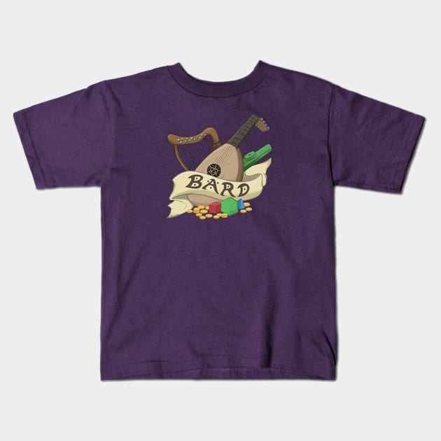 Bard Kids T-Shirt by DnDoggos